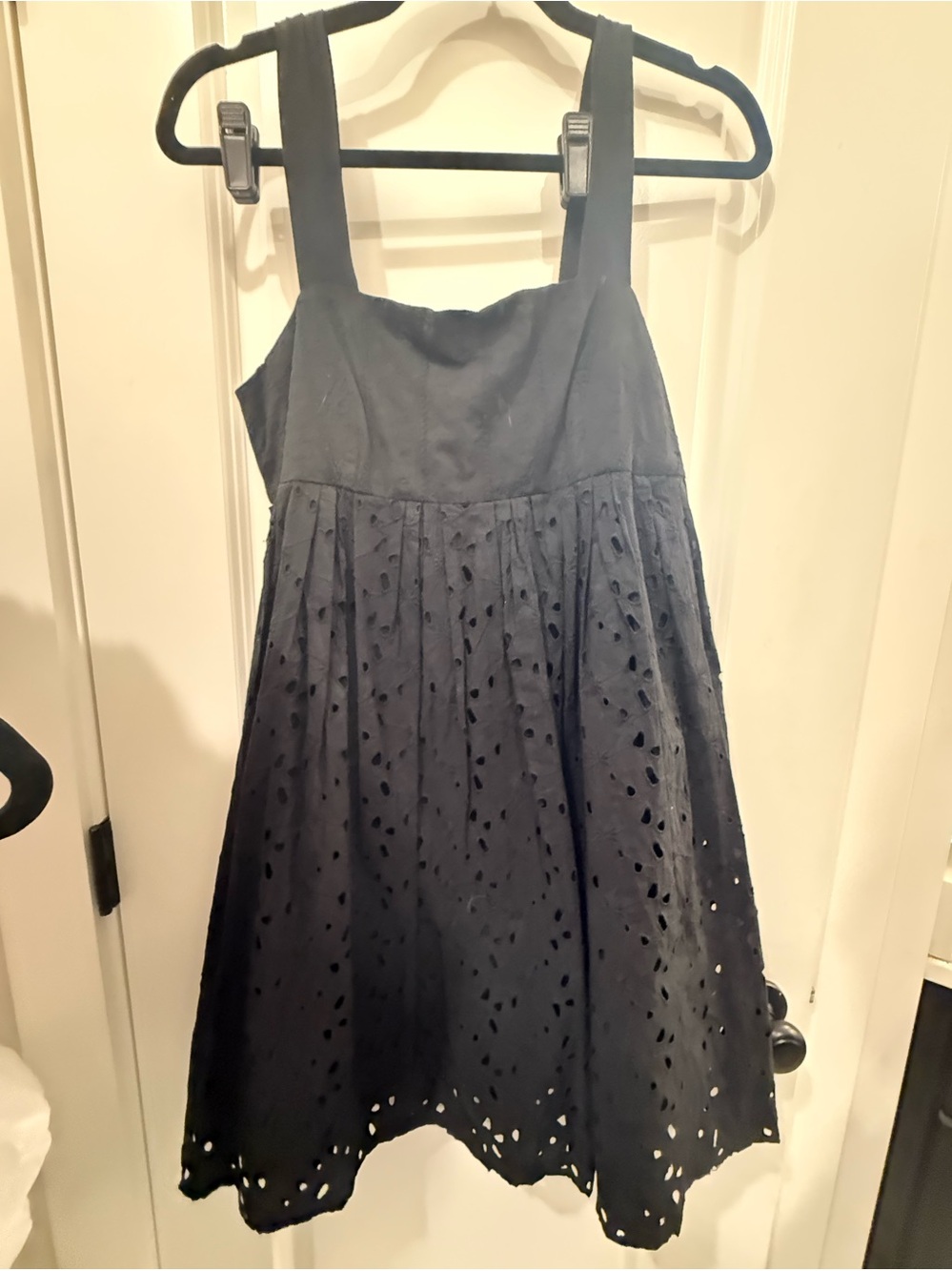 Pins & Needles Black Eyelet Fit-and-Flare Dress